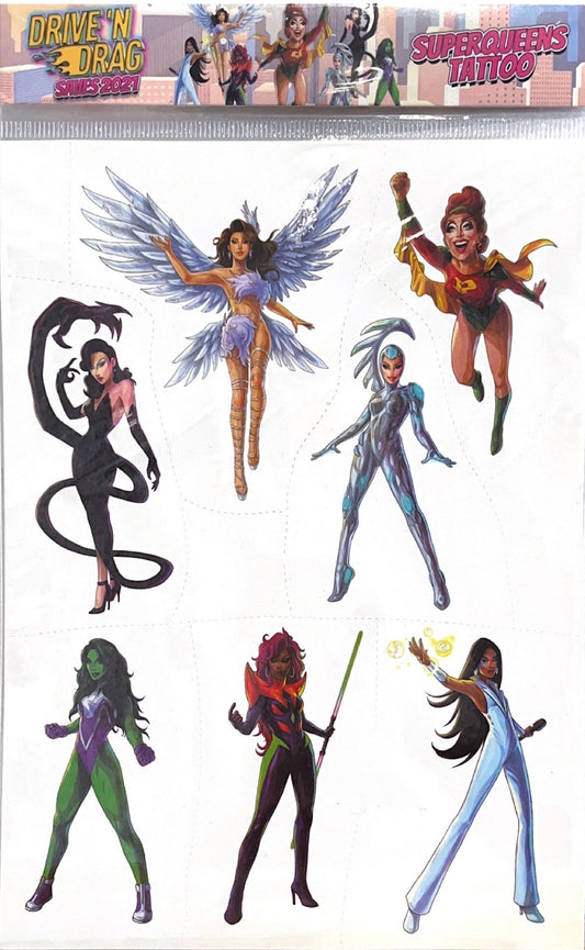 Super Queen Temp Tattoo Sheet